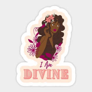 I Am Divine - Black Girl Magic Sticker